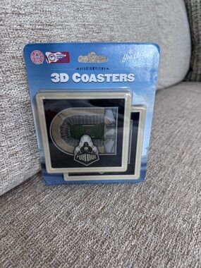 Purdue 3D Stadium Coasters - Black & Cream
